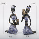 GobekUsa African Woman Sculpture: Realistic Home Decor Figurine
