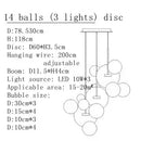 GobekUsa Art Deco Glass Bubble Chandelier: Customized for Living Room, Dining Room, Bar