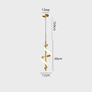 Modern Copper Pendant Light in Black and Gold