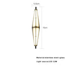 GobekUsa Glass Cone Chandelier: Height Adjustable Luxury Art Indoor Pendant Lamp