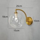 GobekUsa Glass Ball LED Wall Sconce for Living Bedroom Dining Kitchen - Minimalist Design