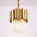 GobekUsa Crystal Pendant Chandelier Gold & Chrome Luxury LED Lighting for Dining Room & Bedroom