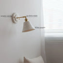 GobekUsa Copper Ceramic LED Wall Lamp with Pull Chain Switch for Stair Living Room