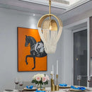 GobekUsa Crystal Tassels LED Ceiling Chandelier for Elegant Home Decor Lighting
