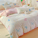 GobekUsa Cozy Cotton Bedding Set for Double Bed, Autumn Winter Duvet Cover Kit