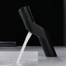GobekUsa Gold Basin Faucet: Single Handle Push-Button Mixer Tap for Bathroom, Brass Material