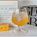 GobekUsa Kawaii Rabbit Glass Goblet: Cute Juice Cup for Girls