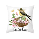 GobekUsa Easter Egg Bunny Flower Birds Sofa Pillow Cover