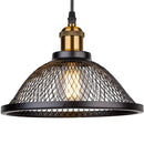 GobekUsa Black Iron Net-Cage Kitchen Pendant Light with LED for Bedroom & Living Room