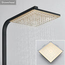GobekUsa 8" Rainfall Shower Set with Bidet Function, Wall Mounted Hot Cold Mixer Tap