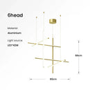 GobekUsa LED Linear Ceiling Chandelier Italian Designer Luxury Dining Room Chandelier