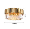 GobekUsa Golden Crystal Ceiling Light for Modern Living Room and Dining Room