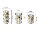 GobekUsa Lemon Carambola Ceramic Vase Gold-Plated Fruit Shape Creative Home Decor