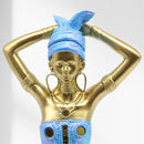 GobekUsa Golden Female Statue African Tribal Style Portrait Sculpture Home Decor