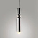 GobekUsa Black Gold LED Tube Pendant Lamp for Home Shop Glass Chandelier