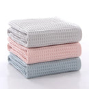 GobekUsa Cotton Waffle Towel Bath Set for Adults & Children - 70*140cm & 34*74cm