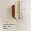 GobekUsa LED Outdoor Wall Lamp Wabi-sabi Style Courtyard Stone Lights for Garden