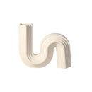 GobekUsa Geometric Ceramic Vase | S Shape Desk Decor | Home Decoration Accessories