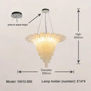 GobekUsa Glazed Gold LED Chandelier for Living Room Clubhouse Villa