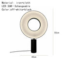GobekUsa Dix Iris Pendant Light Fabric Round Ring Aesthetics Art Decor Light