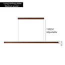 GobekUsa Dimmable Wooden Pendant Lamp: Long Strip Minimalist Hanging Indoor Lighting