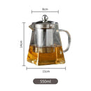 GobekUsa Glass Tea Pot with Stainless Steel Infuser