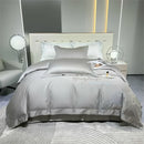 GobekUsa 1200TC Embroidery Egyptian Cotton Bedding Set 4pcs King Queen Solid Sheet Duvet Cover
