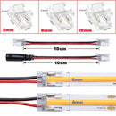 GobekUsa 2-Pin COB LED Strip Connectors for 2835 5050 SMD Tape Light, 90° Angle Fixed Clip