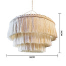 GobekUsa Boho Macrame Ceiling Pendant Light Cover for Home Bedroom Chandeliers