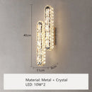 GobekUsa Crystal LED Wall Lamp Silver Sconces | Modern Nordic Design for Bedroom and Dining Room