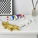 GobekUsa Crocodile Resin Sculpture Desk Decoration: Creative Ornaments for Aesthetic Home Decor