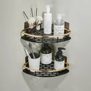 GobekUsa Aluminum Corner Bathroom Shelf with Towel Holder