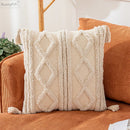 GobekUsa Boho Cotton Tassel Pillow Cover 45x45cm/30x50cm for Home Decor