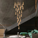 GobekUsa Gold Crystal Chandelier for Modern Living, Dining & Stair Lighting
