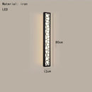GobekUsa LED Rectangle Wall Lamp Warm Light 3000K for Parlor Room Stairs Sconce Black