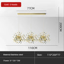 GobekUsa Leaf Sequin Ceiling Chandelier for Modern Living Room, Restaurant, Bar, or Dining Table