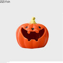 GobekUsa Halloween Pumpkin Ghost Ashtray - Funny Ceramic Office Desktop Weed Ash Tray Gift