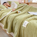 GobekUsa Double Sided Jacquard Milk Velvet Blanket - Winter Warm Sofa Cover