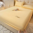GobekUsa Cozy Velvet Fitted Sheet: Thick Warm Bed Cover for Bedroom Living Room