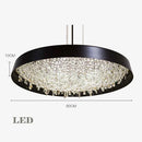 GobekUsa Clear Crystal Pendant Light Chandelier for Living Room & Bedroom