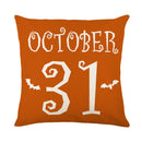 GobekUsa Halloween Pumpkin Linen Cushion Cover Set for Home Sofa Bedroom Decor