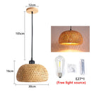 GobekUsa Bamboo Rattan Pendant Chandelier for Dining Room and Restaurant Lighting