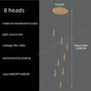 GobekUsa Crystal Pendant Chandelier for High Ceilings