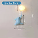 GobekUsa Bear Night Light: Nordic Cartoon Moon Lamp for Kids Room Decor