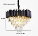 GobekUsa Golden Crystal Chandelier LED Ceiling Light for Living Room & Lobby