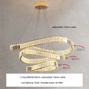 GobekUsa Irregular Steel & K9 Crystal LED Pendant Chandelier for Foyer, Dimmable Lighting