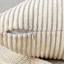 GobekUsa Corduroy Striped Throw Pillow Covers - Soft Decorative Cushion Cases