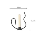 GobekUsa Geometric Black Metal Candlestick Candelabrum - Handcrafted Home Decor & Wedding Centerpiece