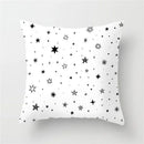 GobekUsa Heart Stripe Pillow Cases | Black & White Polyester Cushion Covers
