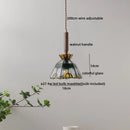 GobekUsa Ceramic Walnut Copper LED Pendant Light Chandelier for Bedroom Living Room